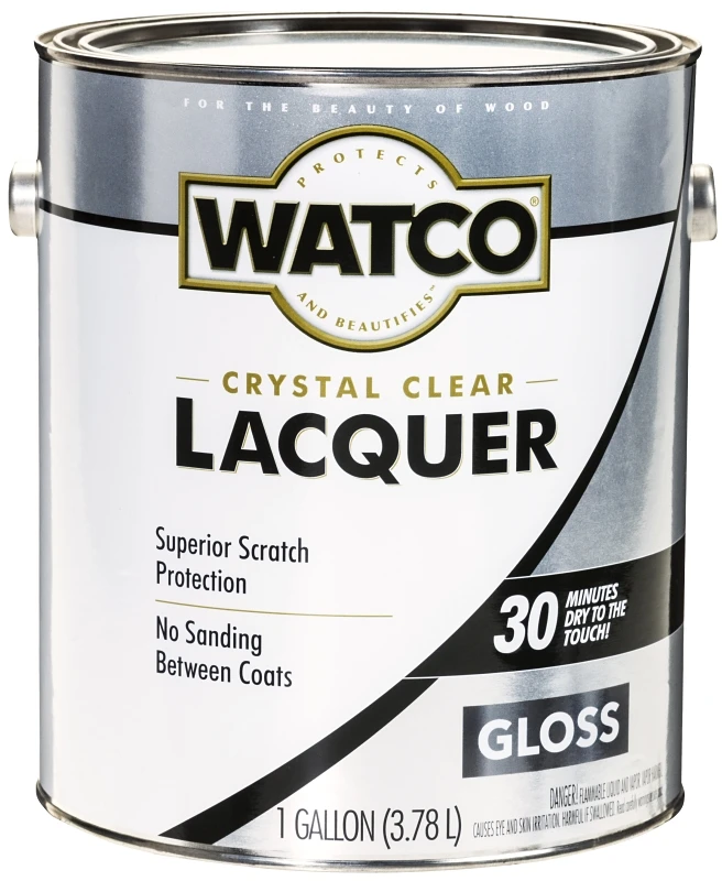 Clear Gloss Lacquer 1 Gallon - Durable Wood Finish For Interior Surfaces