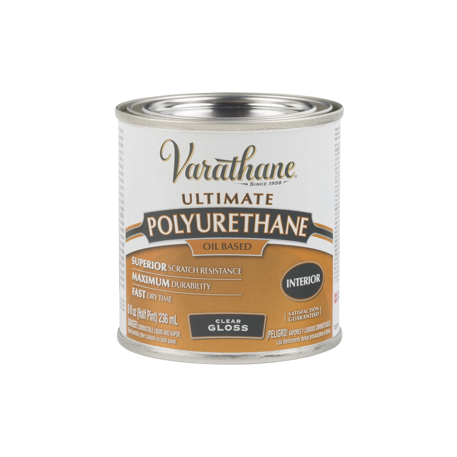 Ultimate Gloss Interior Oil-based Polyurethane, 1/2 Pint - Model 9061h