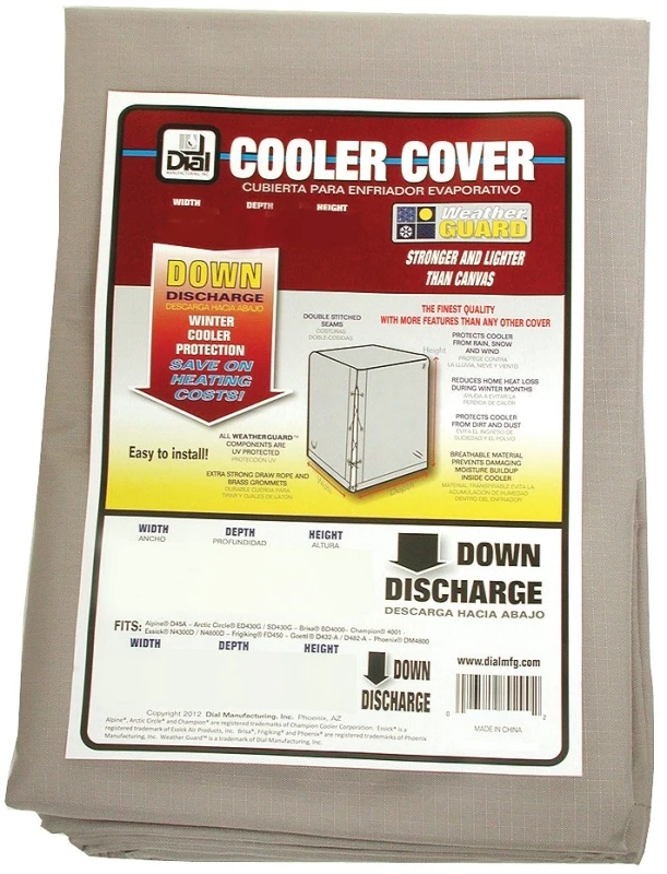 Dial 37 In. W X 37 In. D X 45 In. H Polyester Evaporative Cooler Cover, Down Discharge