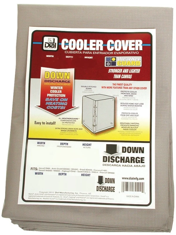 Dial 34 In. W X 34 In. D X 36 In. H Polyester Evaporative Cooler Cover, Down Discharge