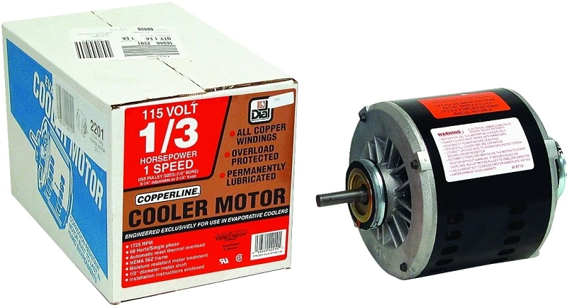 Dial 1/3 Hp 1-speed Evaporative Cooler Motor, 115v, Model 2201
