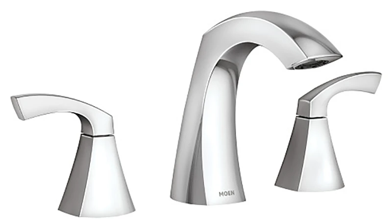 Lindor Chrome 2-handle Widespread Bathroom Faucet, 8-16 In. Spout Reach