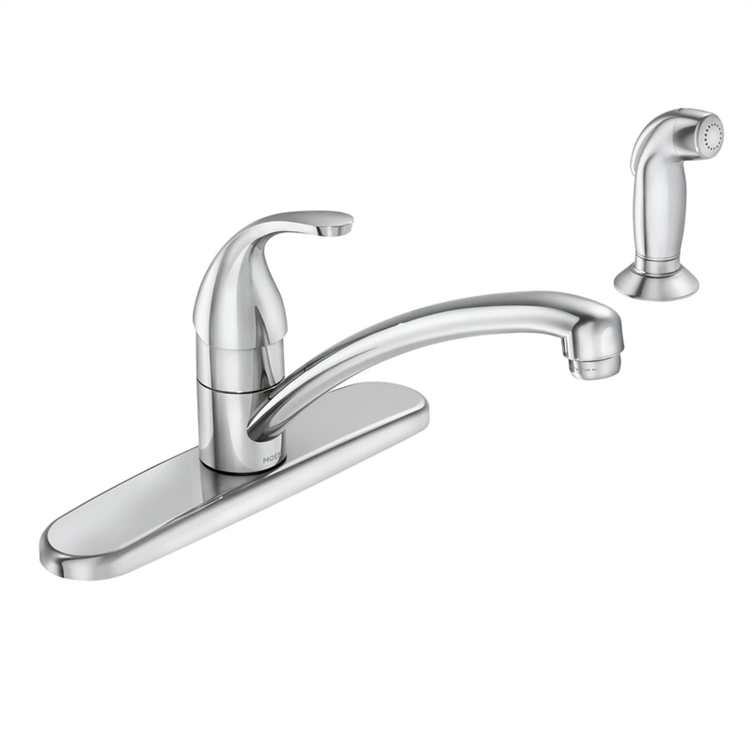 Adler 1-handle Lever Kitchen Faucet With Side Spray, Chrome Finish