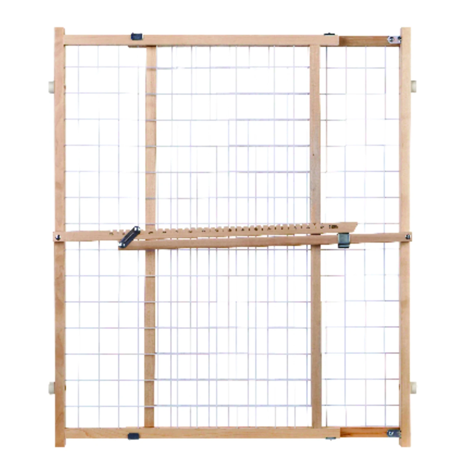 Gray 32 In. H X 29.5-50 In. W Extra-wide Wood Wire Mesh Gate