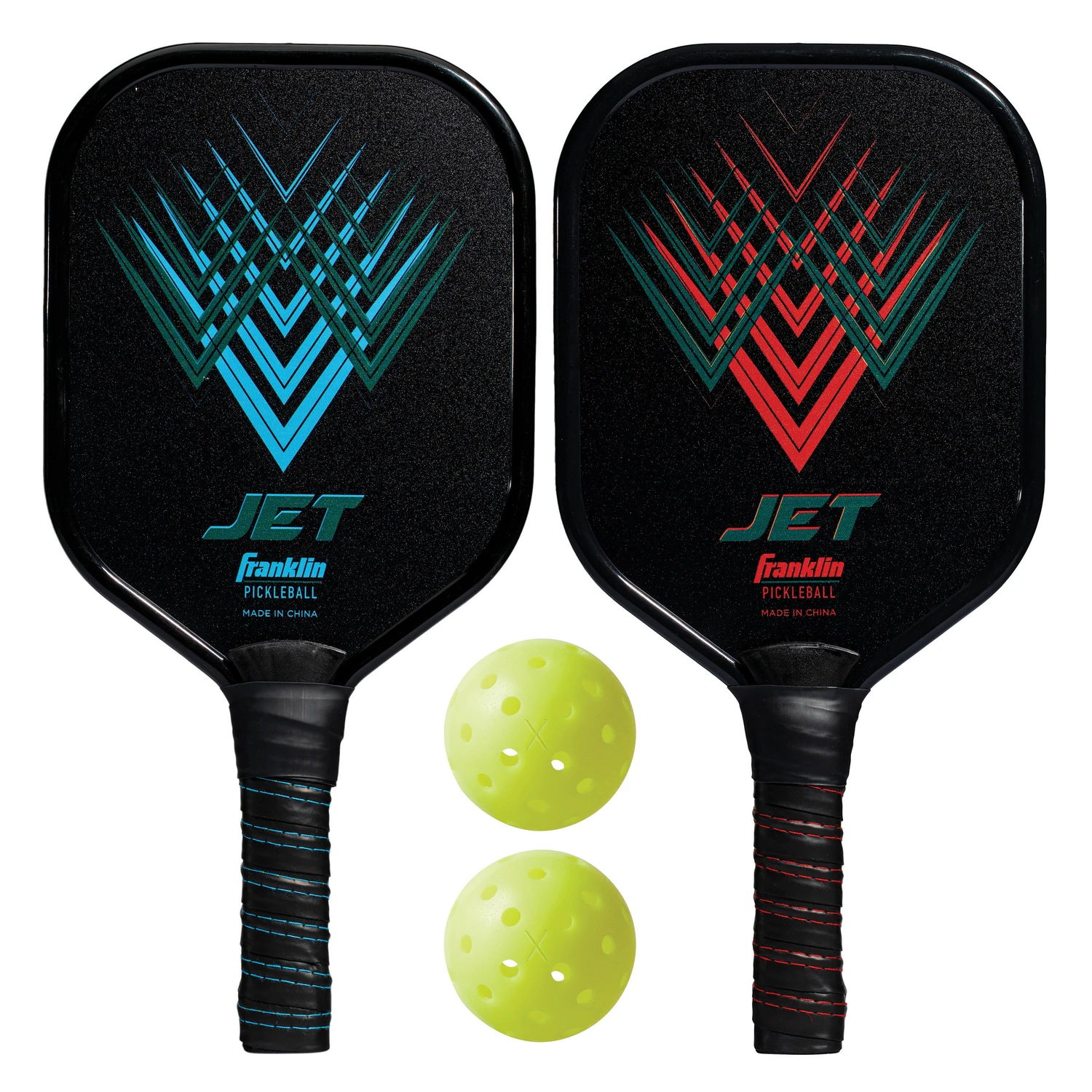 X-40 Jet Aluminum Pickleball Set - 4-piece With Paddles And Balls