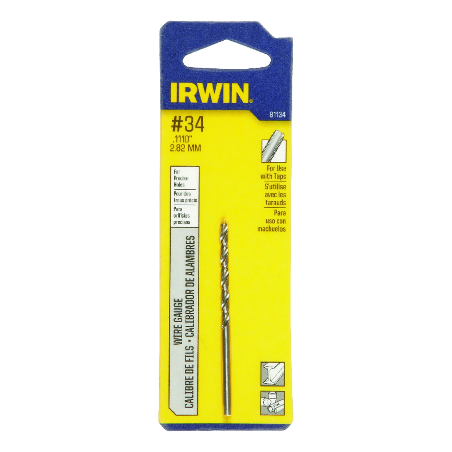 Irwin 2-5/8 in. L High Speed Steel Wire Gauge Bit 1 pc.