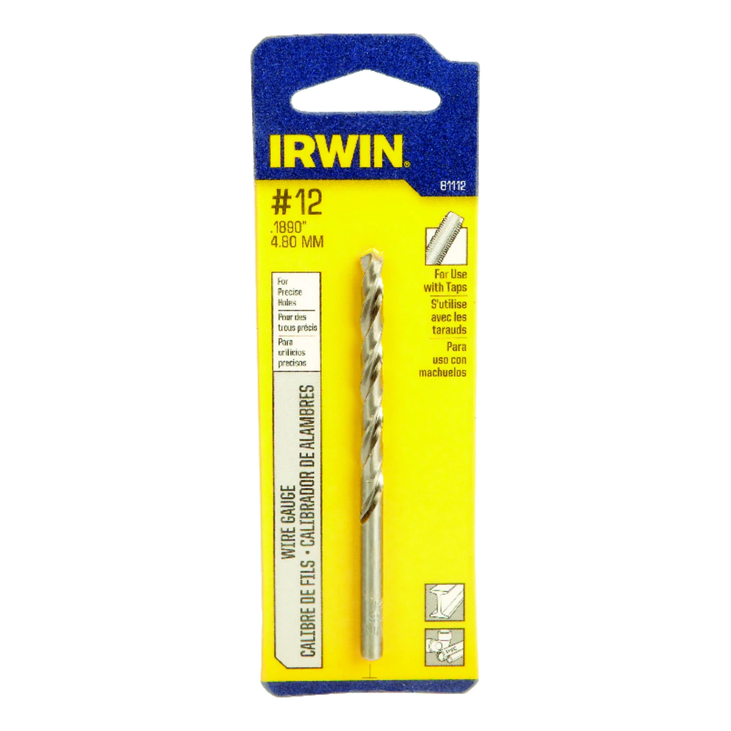 #12 Bright High Speed Steel Wire Gauge Drill Bit 3-1/2 In. Length