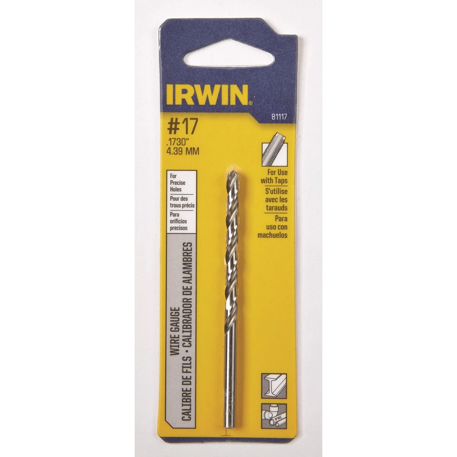 #17 Bright High Speed Steel Wire Gauge Drill Bit 3-3/8 In. Length