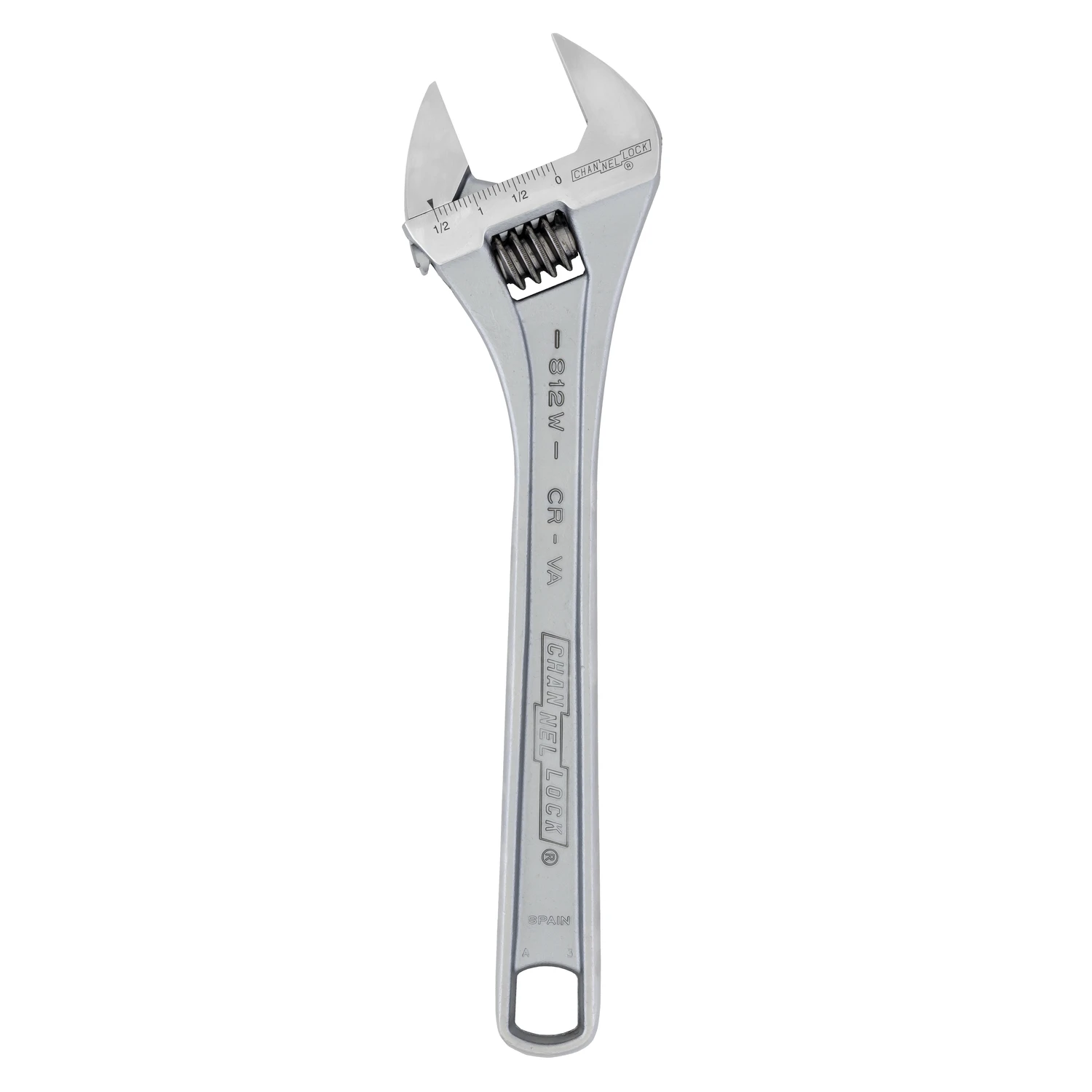 Channellock 12 In. Adjustable Wrench, Chrome Vanadium Steel, Maximum Jaw Capacity 1.5 In.