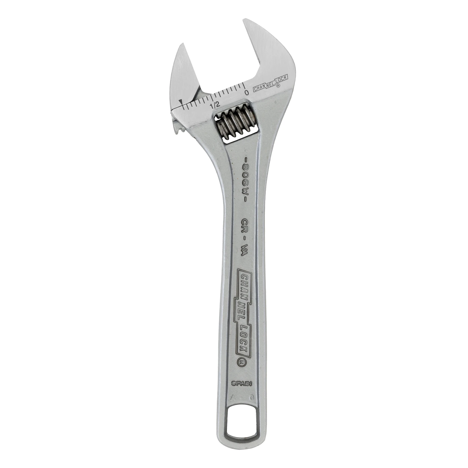 Channellock 6 In. Adjustable Wrench, Chrome Vanadium Steel, Metric And Sae