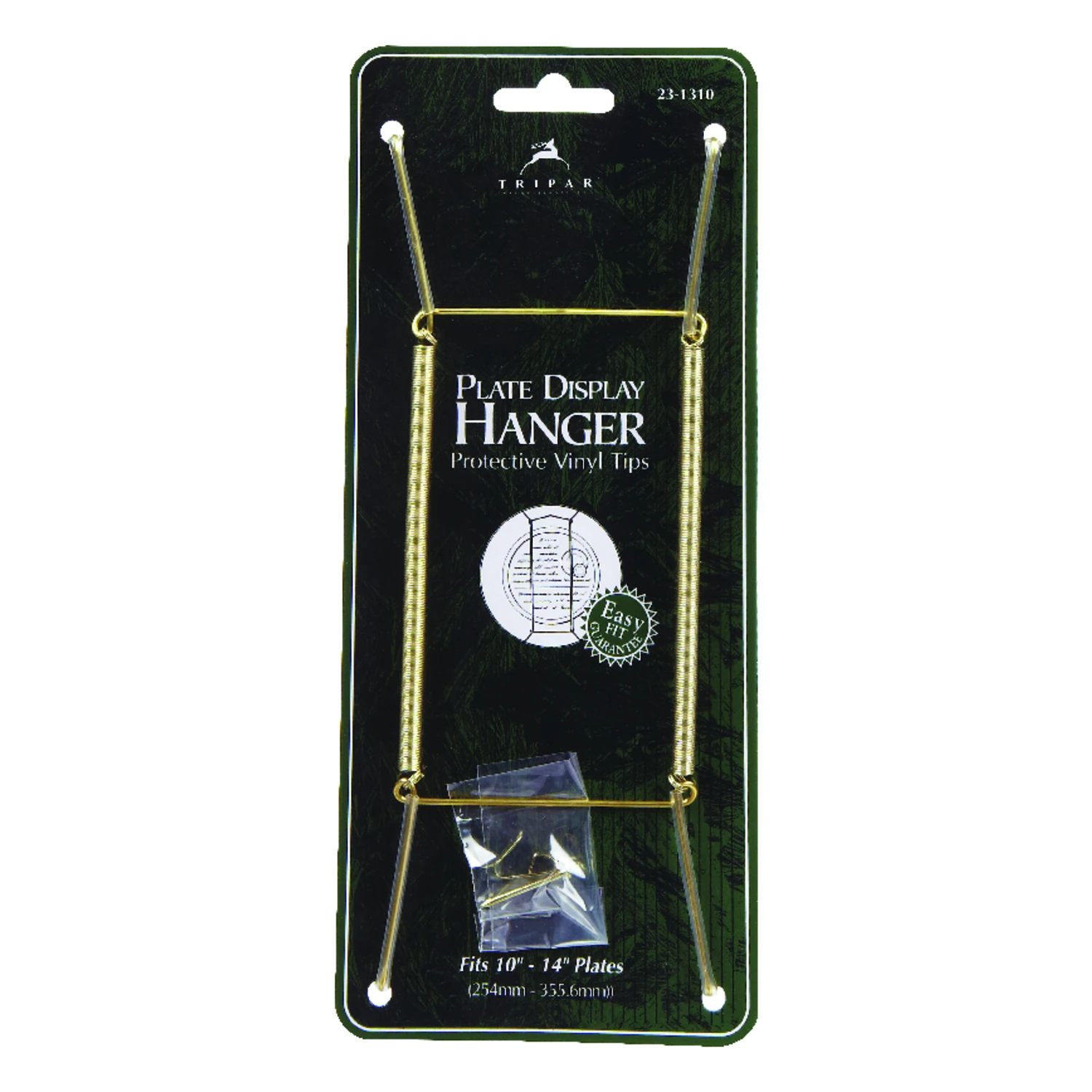 Tripar 10 to 14 in. Brass Plate Hanger 1 pk