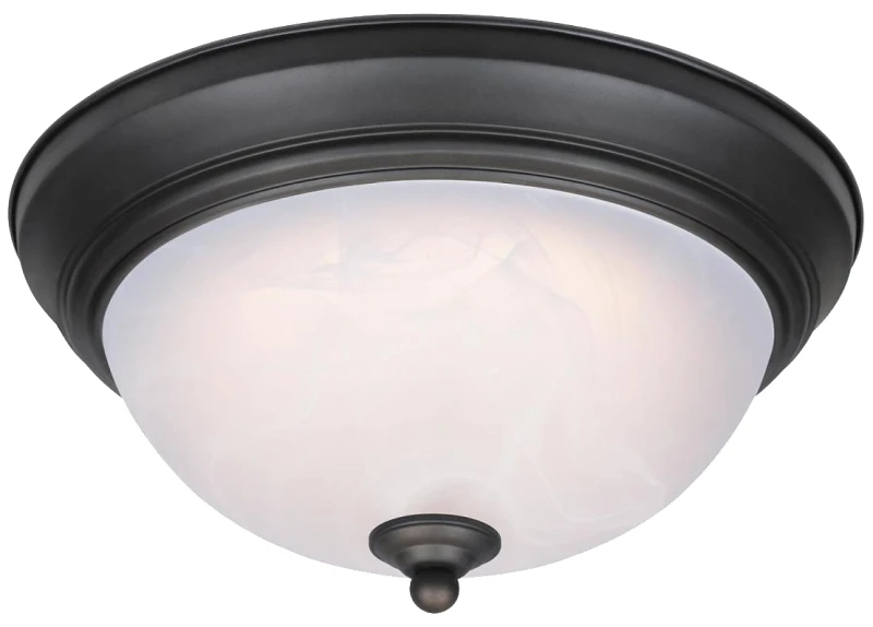 13-Watt Flush-Mount LED Ceiling Light Fixture in Oil-Rubbed Bronze Finish