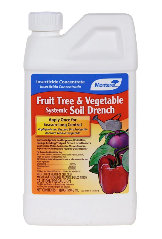 Fruit Tree and Vegetable Systemic Soil Drench Insecticide, 1 Quart Bottle