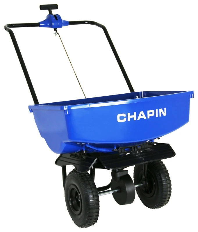 Residential Salt Spreader with 70 Pounds Capacity for Efficient Ice Melt Application