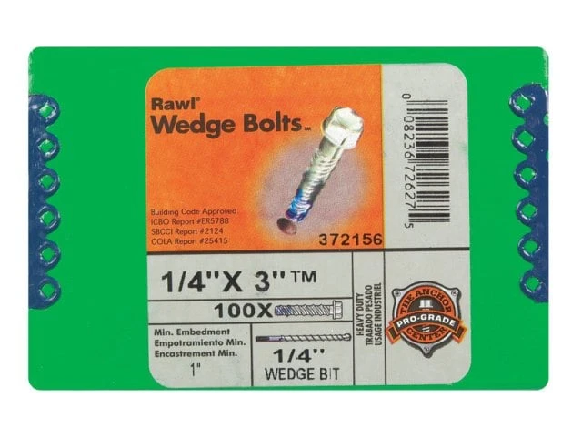 WEDGE - BOLT 1/4X3
