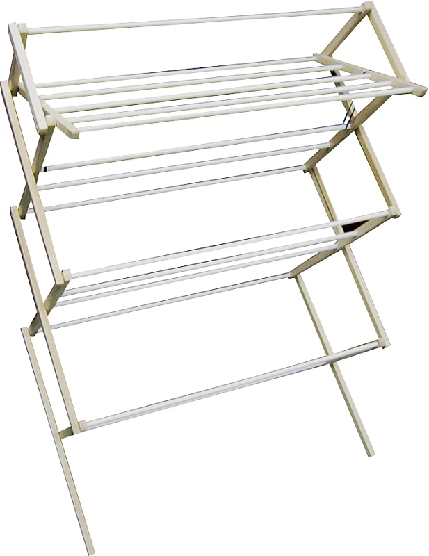 51.5 In. H X 35.5 In. W X 16 In. D Wood Clothes Drying Rack