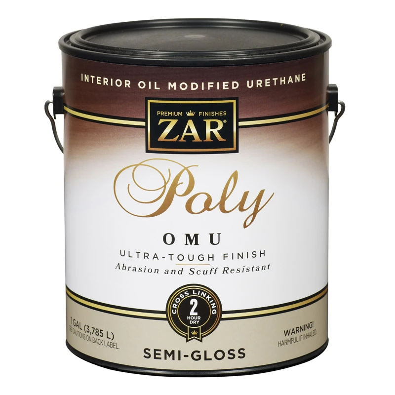Polyurethane Oil Modified Wood Finish Interior Semi-Gloss 1 Gallon