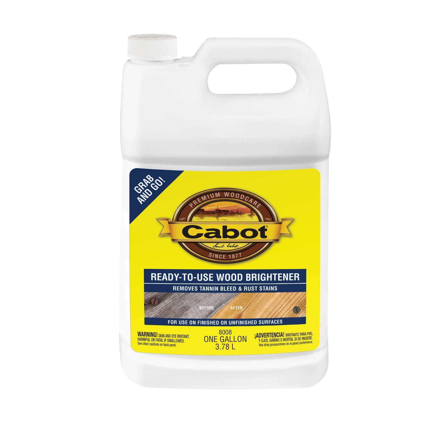 1 Gallon Ready-to-use Wood Brightener For Cedar, Redwood, And Rust Stains