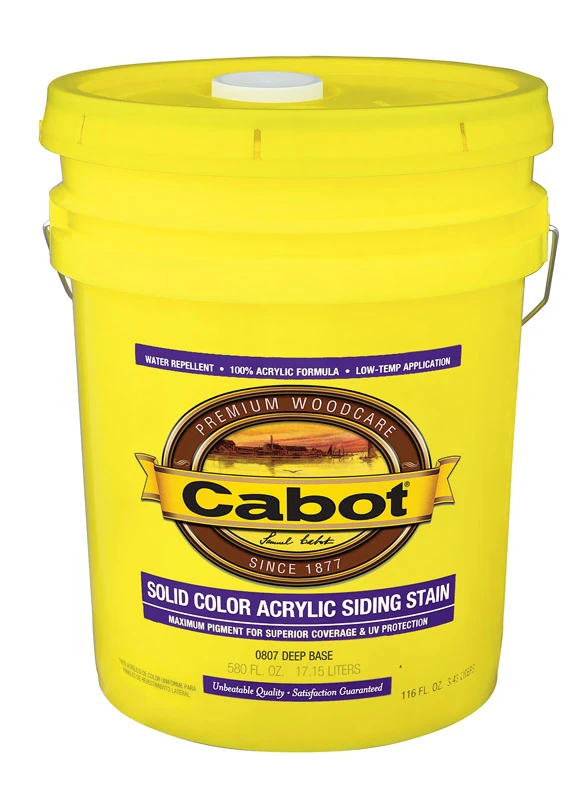Acrylic Latex Siding Stain Deep Base Solid Color 5 Gallon Pail