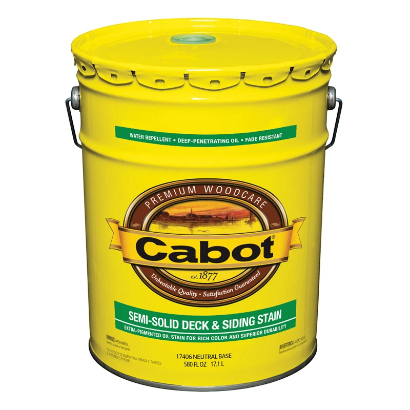 Semi-solid Low Voc Tintable Neutral Base Oil-based Deck And Siding Stain 5 Gallon