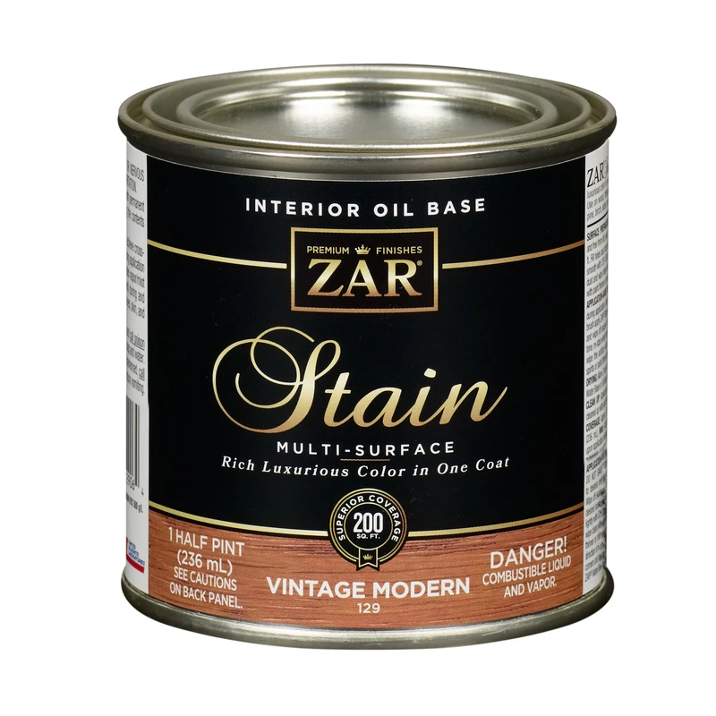 Oil-based Wood Stain, Vintage Modern, 1/2 Pint - Interior Stain For All Wood Types