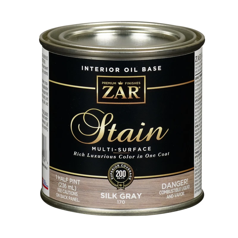 Oil-based Wood Stain, Silk Gray, 1/2 Pint - Versatile Interior Stain