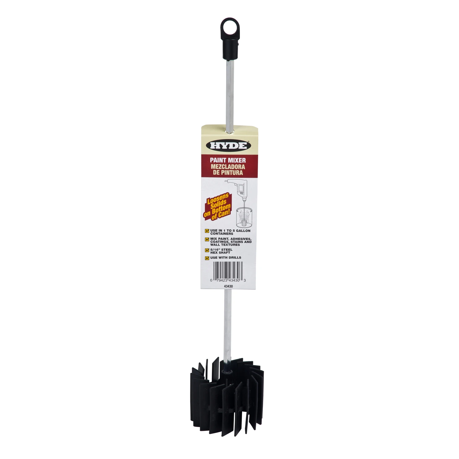 17-1/2 In. Steel Paint Mixer For 1 And 5 Gallon Containers