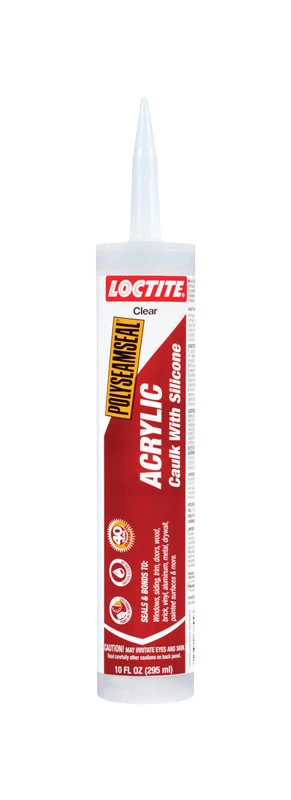 10 Oz. Clear Acrylic Caulk With Silicone - Durable & Paintable
