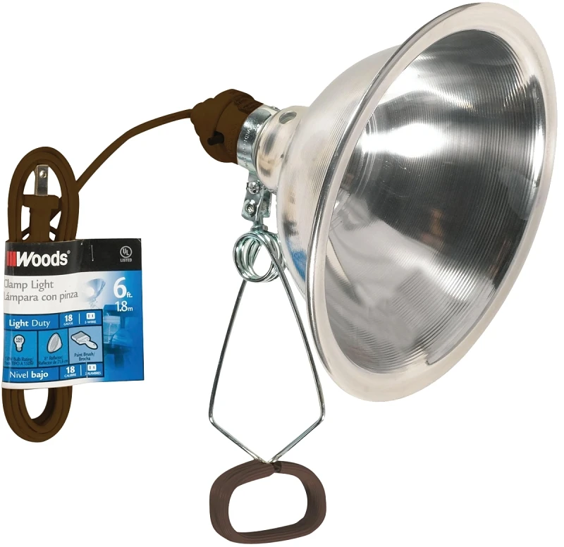8.5 In. 150 W Incandescent Clamp Light With 6 Ft Cord