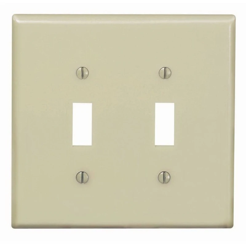 Leviton Ivory 2 gang Nylon Toggle Wall Plate 1 pk