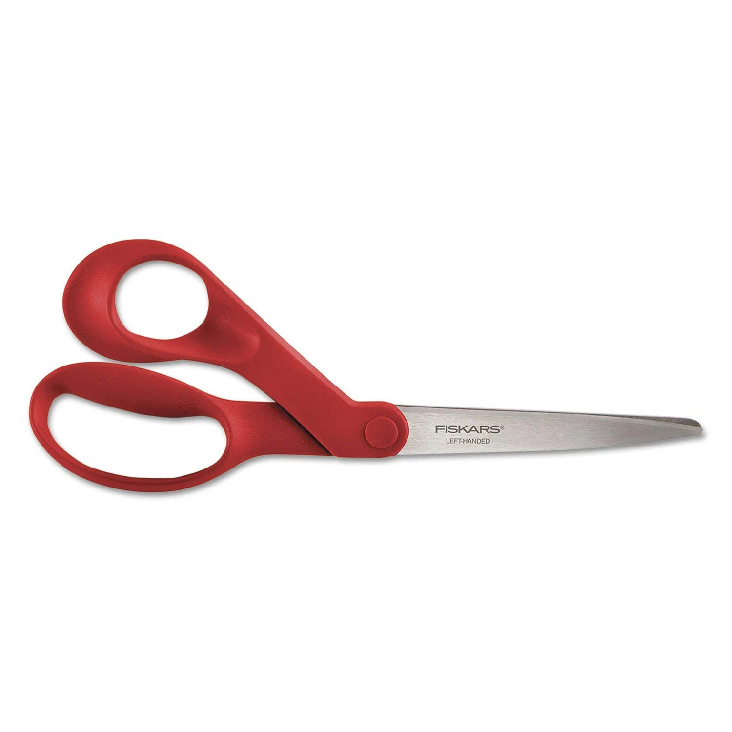 8 In. Multipurpose Left-handed Stainless Steel Scissors With Ergonomic Handle