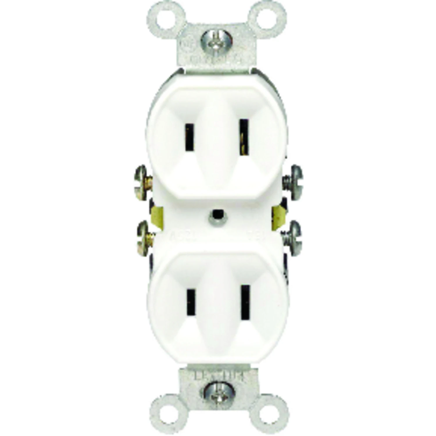 15 Amp 2-Wire Duplex Outlet, White