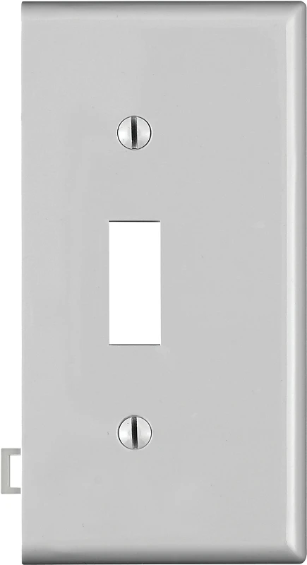 Leviton 1-Gang Plastic Sectional Toggle Switch Wall Plate End Panel, White