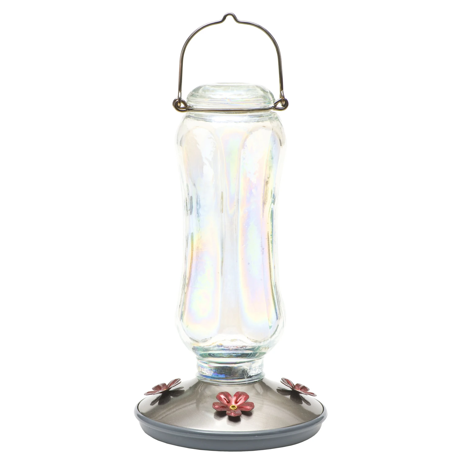 Starglow Vintage Hummingbird Feeder 16 Oz Glass/metal 4 Ports