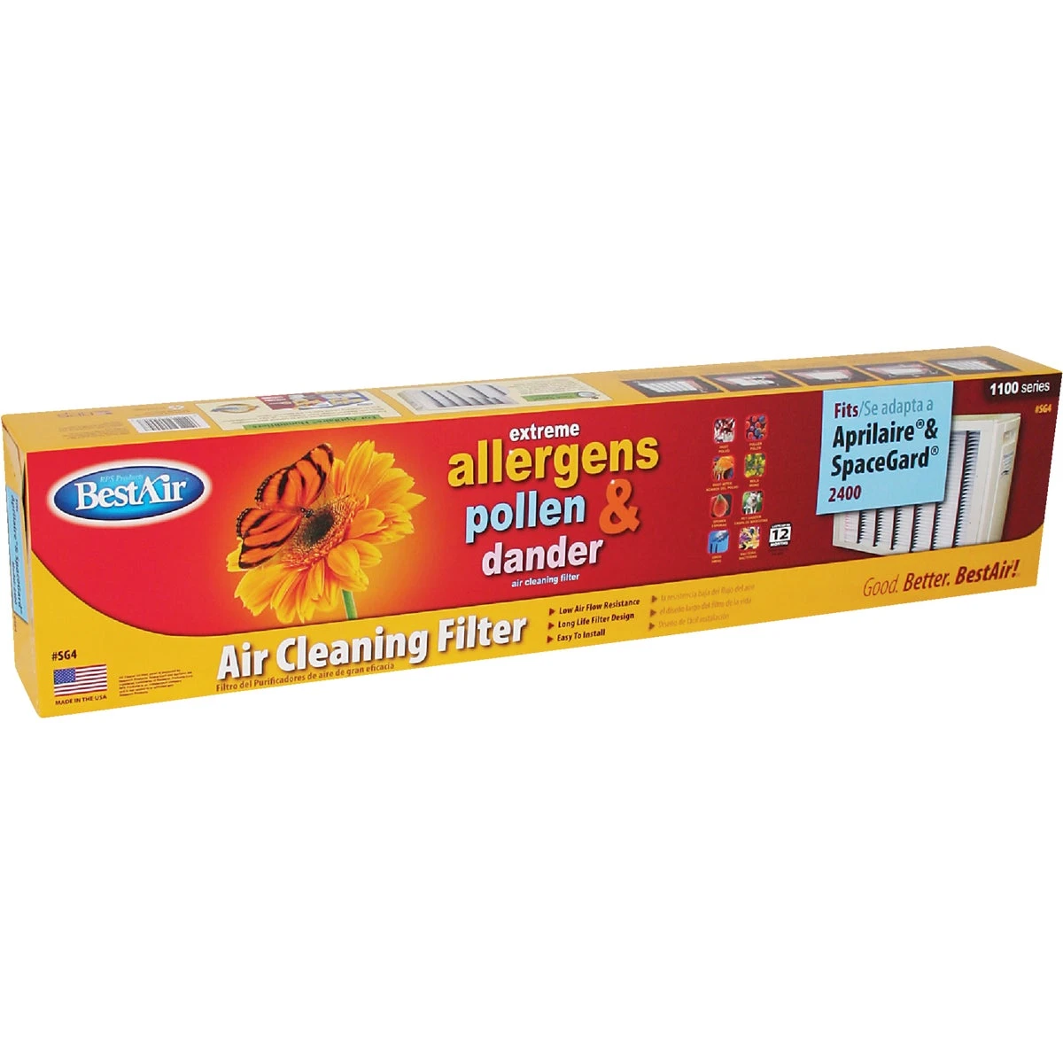 High Efficiency Furnace Air Filter, Fits Aprilaire Space Gard & Lenox