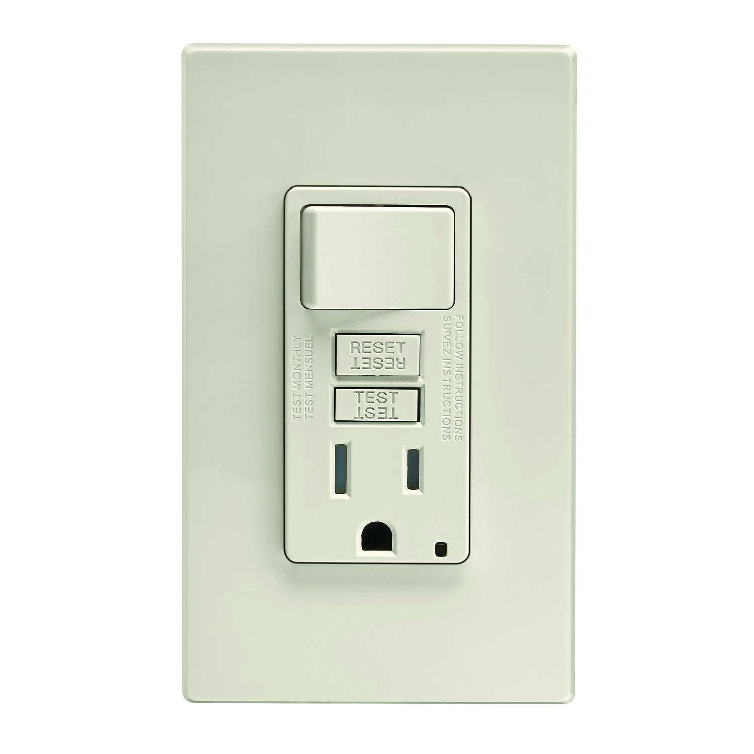 Leviton SmartlockPro 15 amps 125 V Light Almond Outlet/Wallplate 5-15R 1 pk
