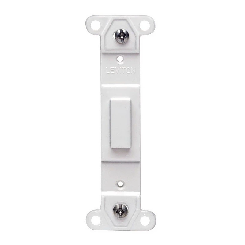 White 1 Gang Blank Toggle Wall Plate Insert, Model 012-80700-00w, 1 Pk