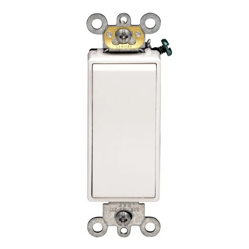 Leviton Decora 20 amps Rocker Switch White 1 pk