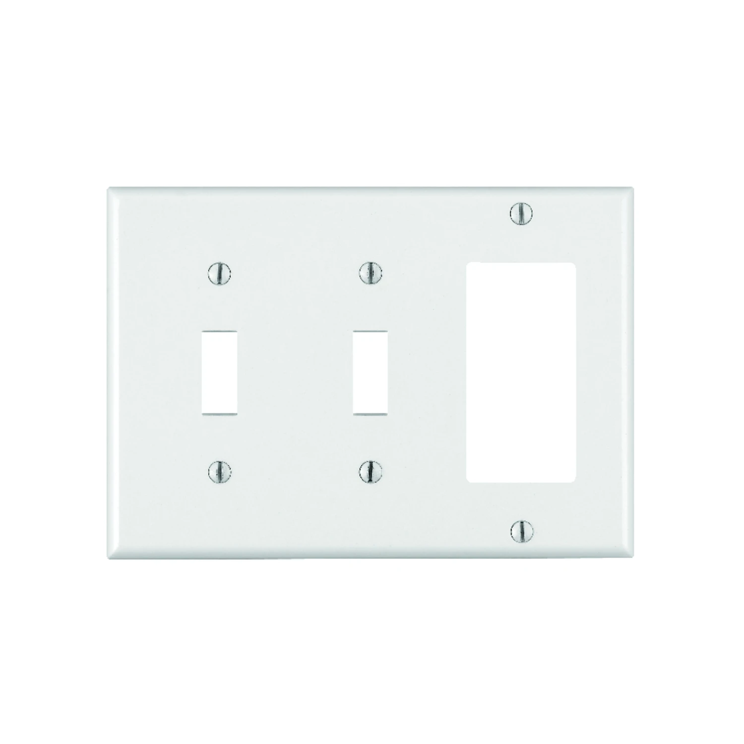 Leviton White 3 gang Plastic GFCI/Rocker/Toggle Wall Plate 1 pk