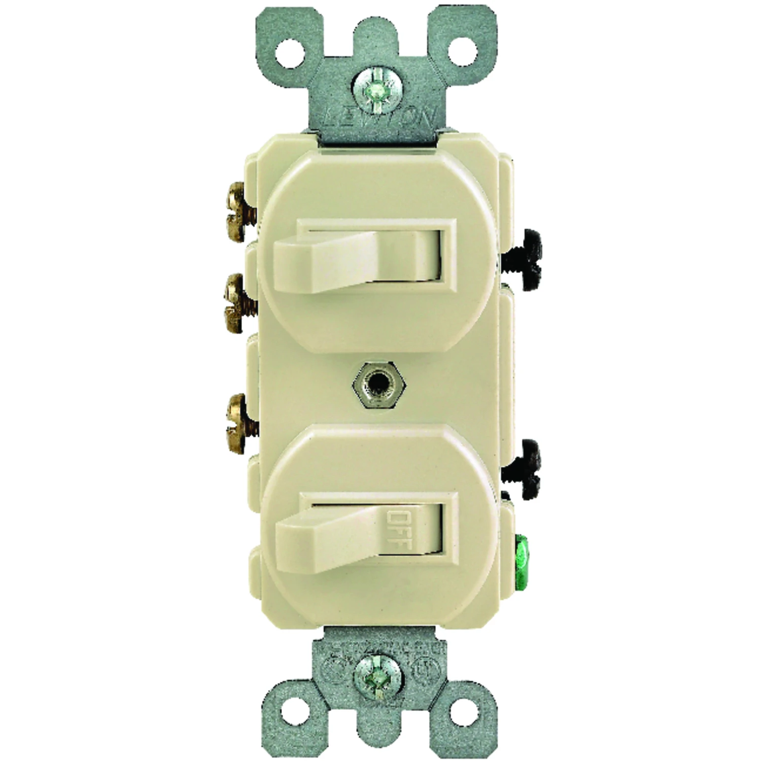 Leviton Single Pole & 3-Way Ivory 15A Duplex Switch