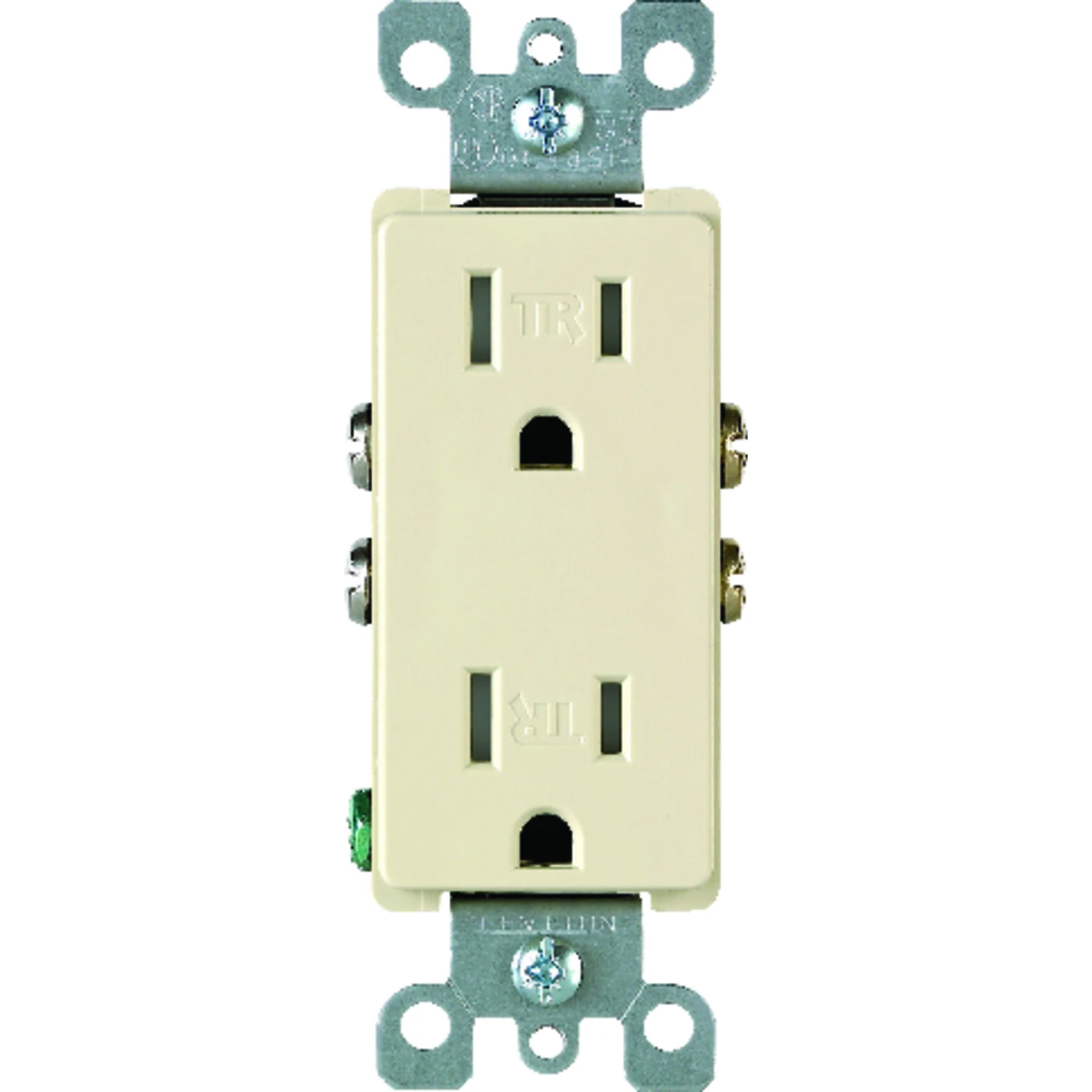 Leviton Decora 15 amps 125 V Duplex Ivory Outlet 5-15R 1 pk