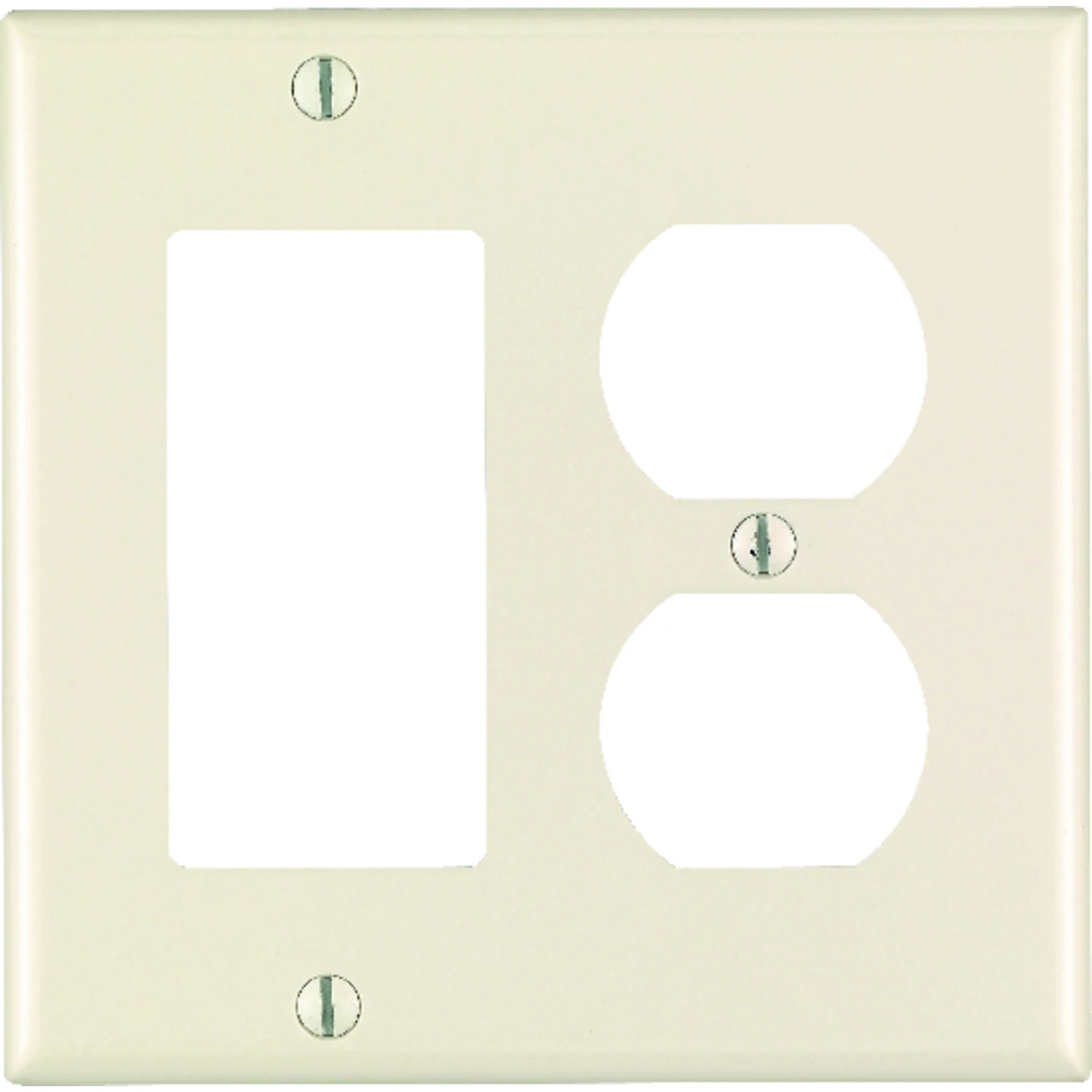 Leviton Almond 2 gang Thermoset Plastic Decorator/Duplex Wall Plate 1 pk
