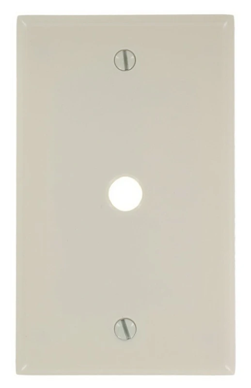 1-gang Light Almond Plastic Telephone/cable Wall Plate, 0.312 In. Hole, Model 78013