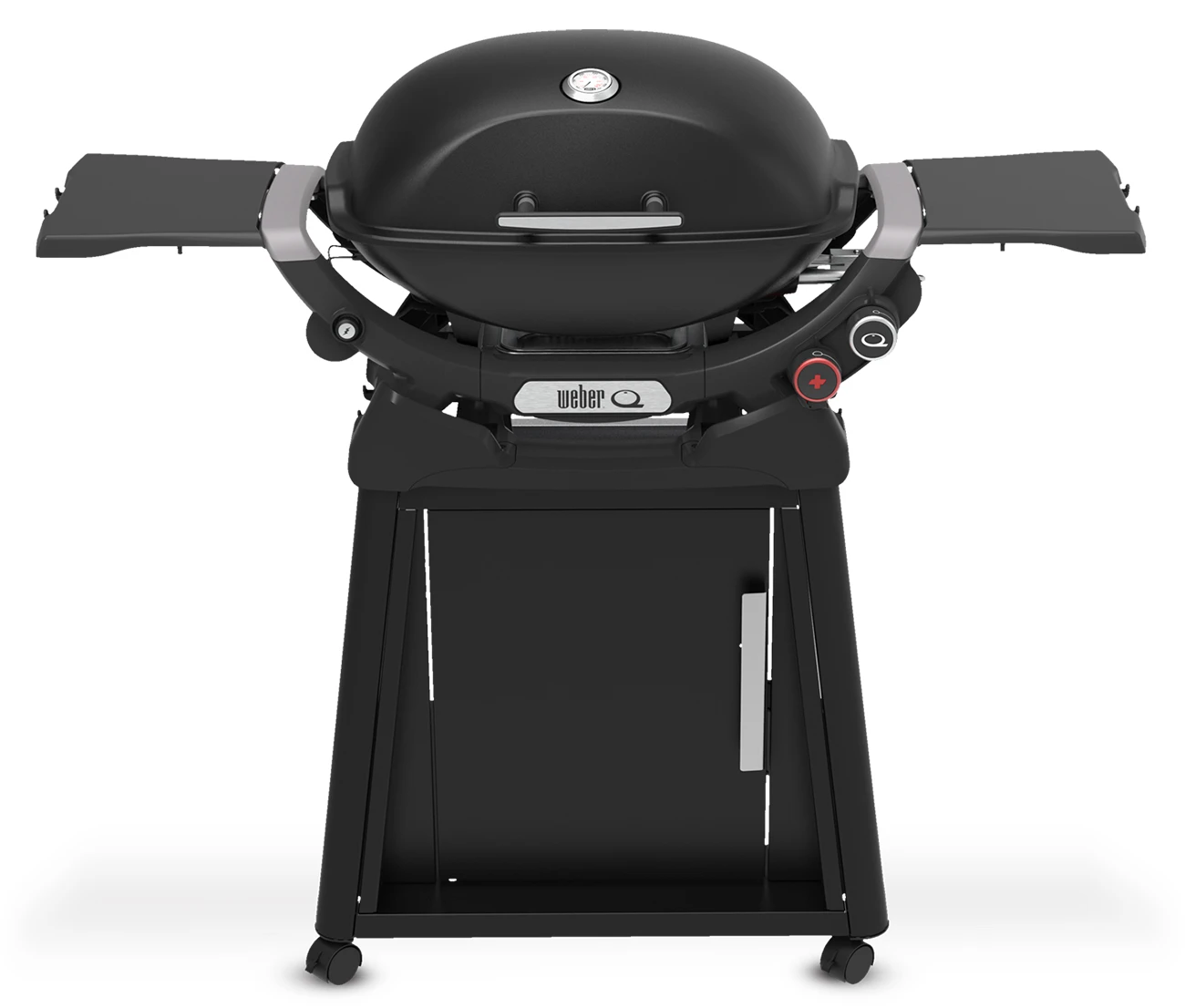 Q2800N Plus Liquid Propane Portable Gas Grill with Cart in Midnight Black