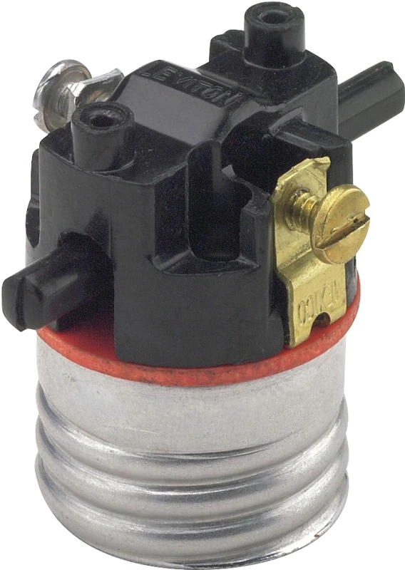 Push-through Medium Base Black Incandescent Lamp Socket 660w 250v Ul Listed