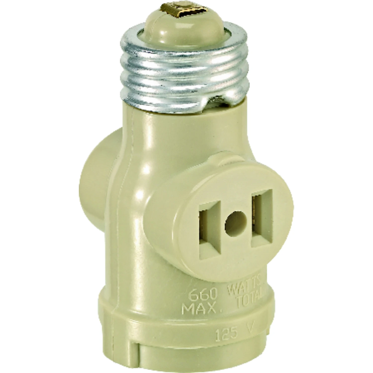 Leviton Ivory 125V Socket Adapter