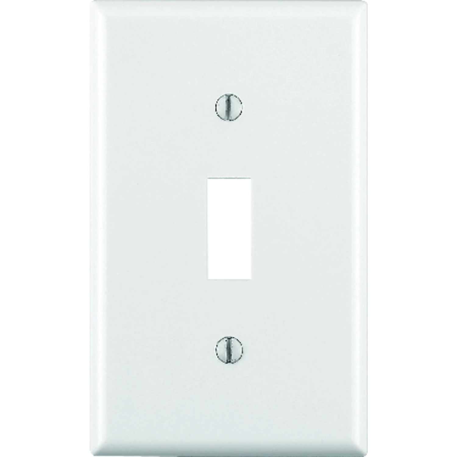 Leviton 1-Gang Plastic Toggle Switch Wall Plate, White