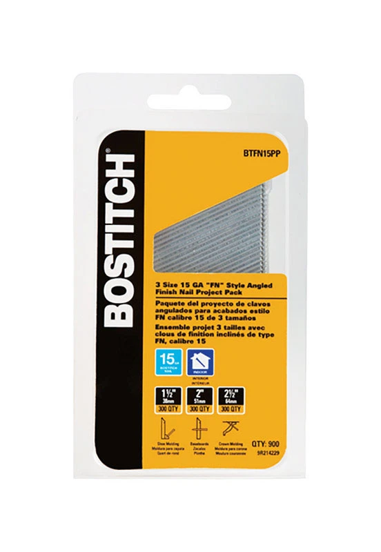 Brad Nails, Brite, 15 Gauge, 900-Ct.