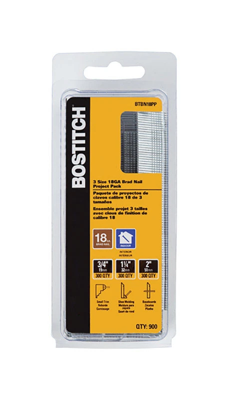 Brad Nails, Brite, 18 Gauge, 900-Ct.