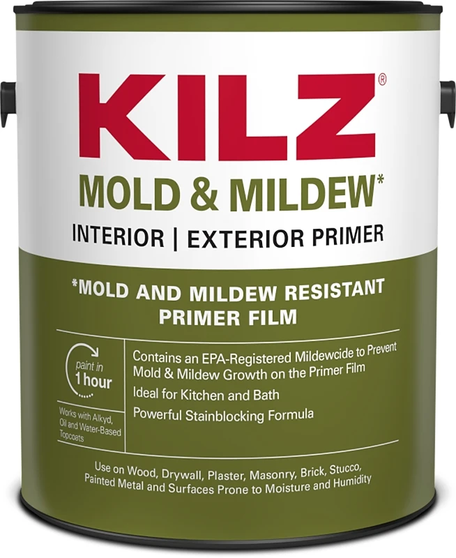 Mold & Mildew Primer Sealer & Stain Blocker, 1-gallon For Interior & Exterior